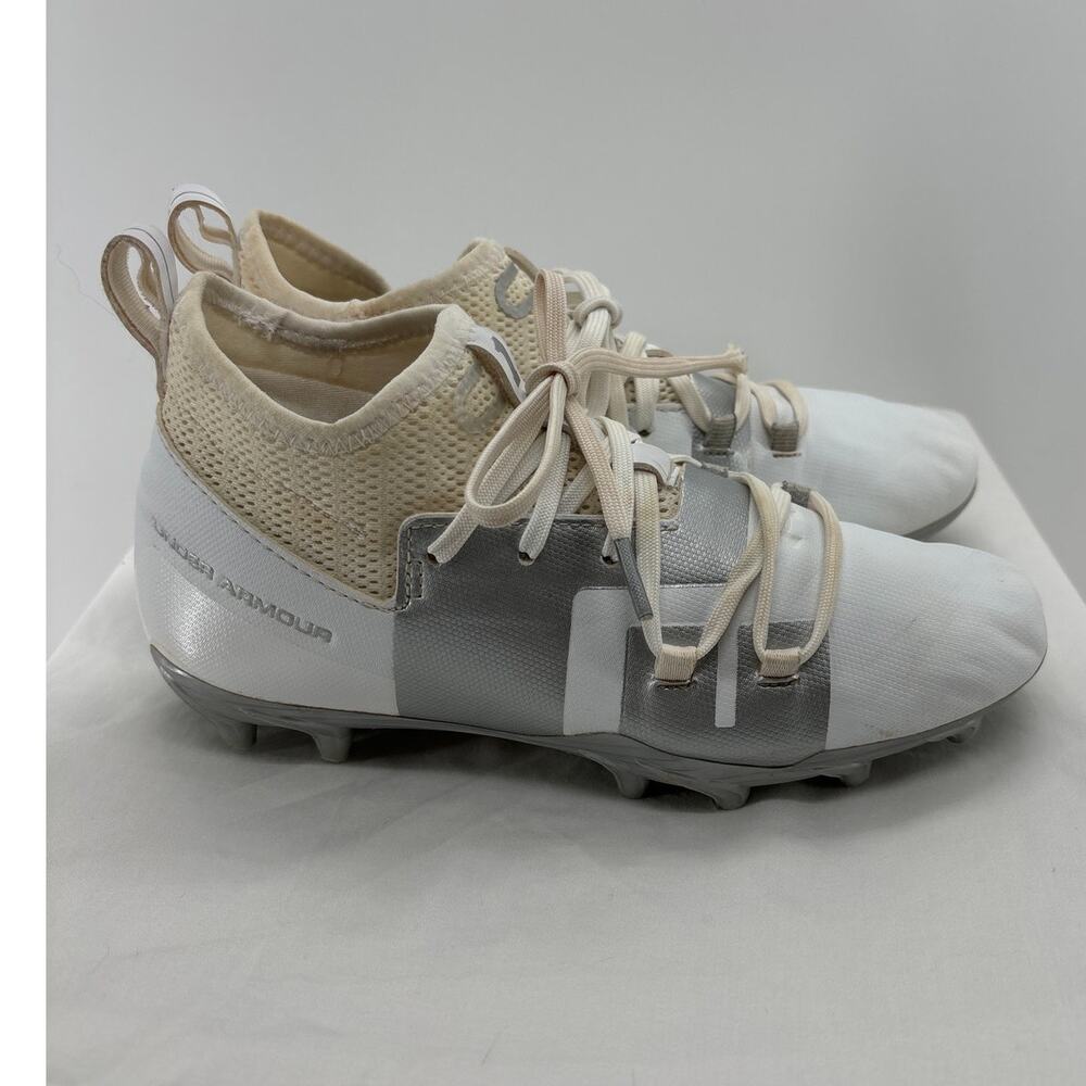 Under Armour Kids White and Gray Shoes